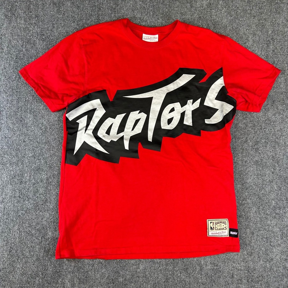 Mitchell & Ness Toronto Raptors Hardwood Classics Red Graphic T-Shirt Mens